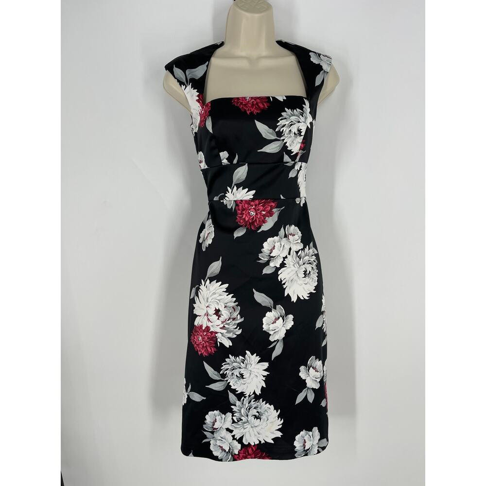 White House Black Market Silk Floral Dress (B11#1)